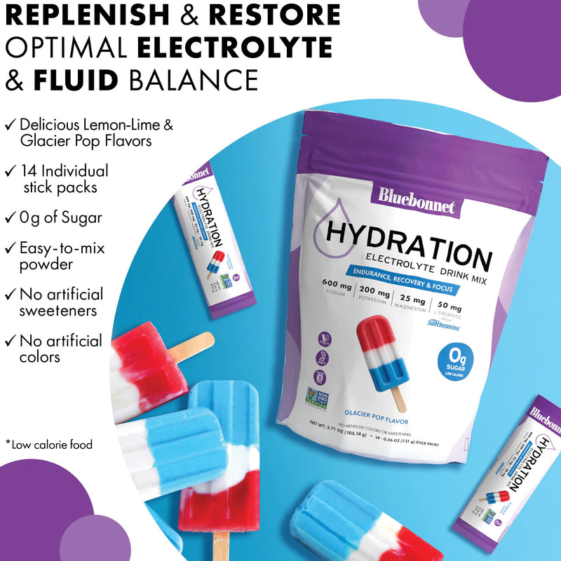 BlueBonnet Nutrition Hydration Electrolyte Drink Mix | Non-GMO