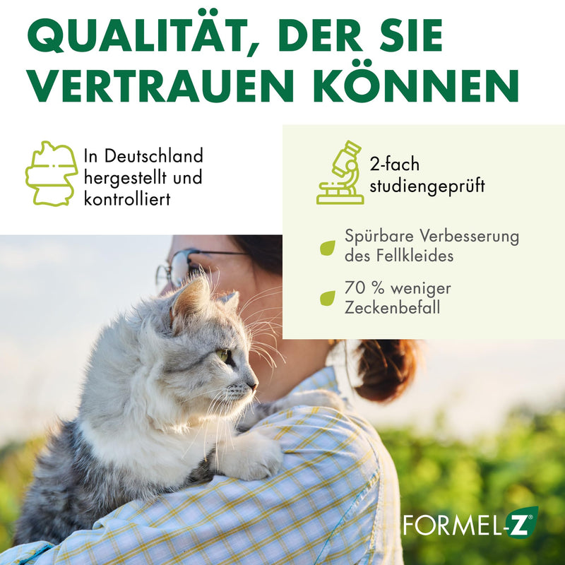 Formula-Z® for cats | Supplementary feed against ticks, fleas & parasites | Without chemicals | Natural vitamin B complex from yeast | For shiny coat & healthy skin | approx. 104 tablets - BeesActive Australia