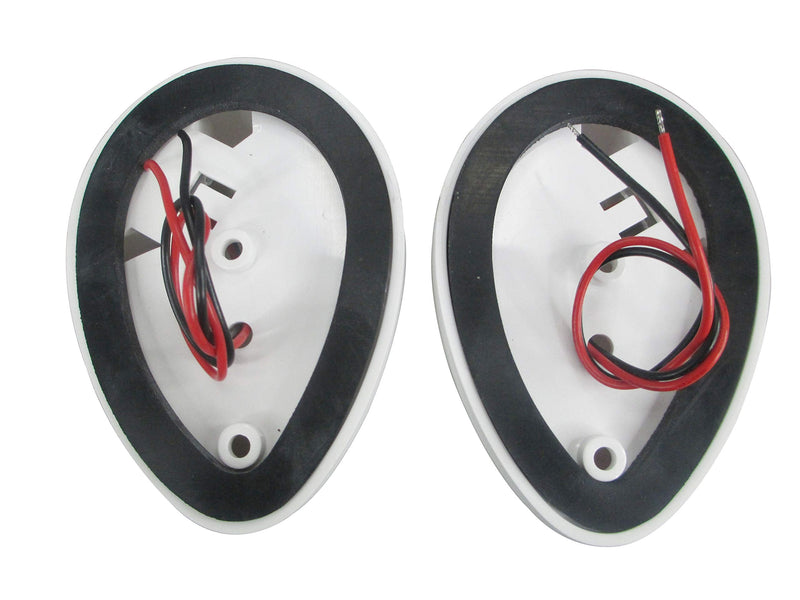Pactrade Marine Boat Navigation Lights Red and Green LED Side Lights (Horizontal Mount) - 2 NM White Housing | Green Starboard Red Port Navigation Lights for Boats LED - BeesActive Australia