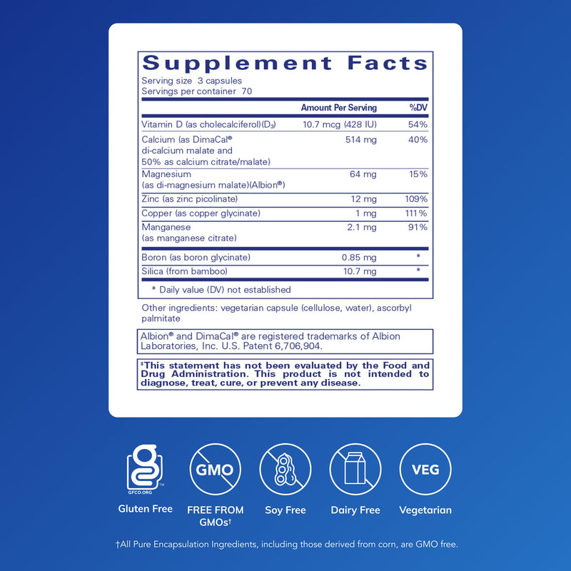 Pure Encapsulations OsteoBalance, 210 Capsules | Hypoallergenic Supplement to Support Calcium Absorption and Enhance Healthy Bone Mineralization* 210 Count (Pack of 1)
