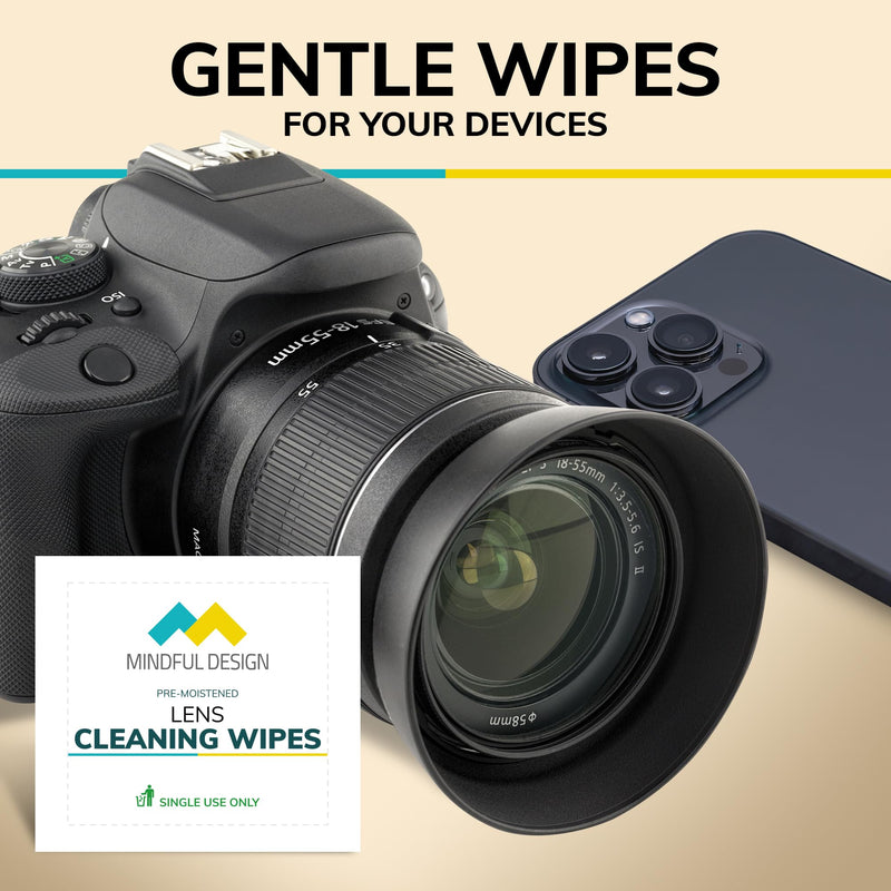 Mindful Design Lens Cleaning Wipes for Eyeglasses, 210ct - Individually Wrapped, Eye Glass Cleaning, Lens Wipes for Glasses/Sunglasses, Packaging May Vary - BeesActive Australia