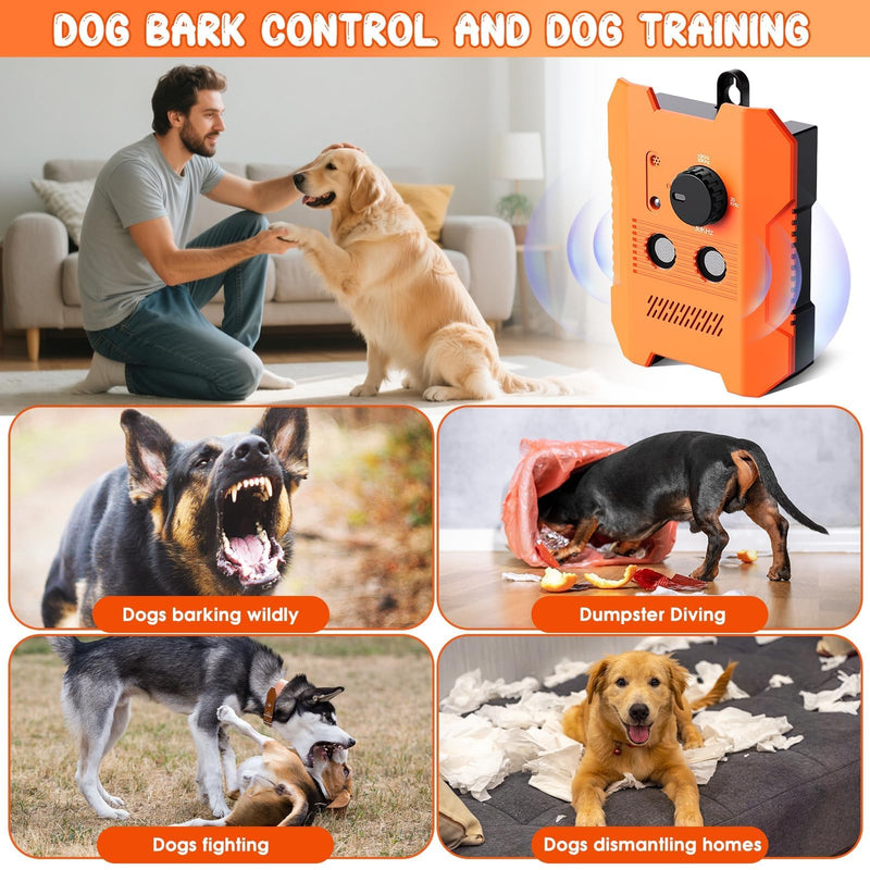 Dog Bark Deterrent Devices: Ultrasonic Anti Barking Device for Dogs | 3 Training Modes 50 FT Range Dog Barking Deterrent Silencer | Dog Barking Stopper Bark Box for Indoor Outdoor
