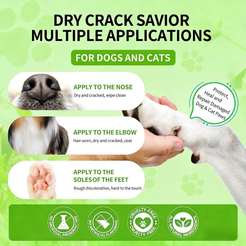 Prebiotic Dog nose balm, Natural lick safe Paw balm for dogs for itchy skin and supports your dogs Microbiome (Prebiotic Paw & Nose Balm)