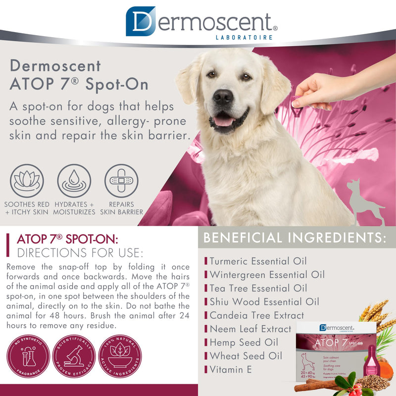 DERMOSCENT Atop7 Spot On for Dogs, Cats, 20-40 kg, Plastic, Not applicable - BeesActive Australia
