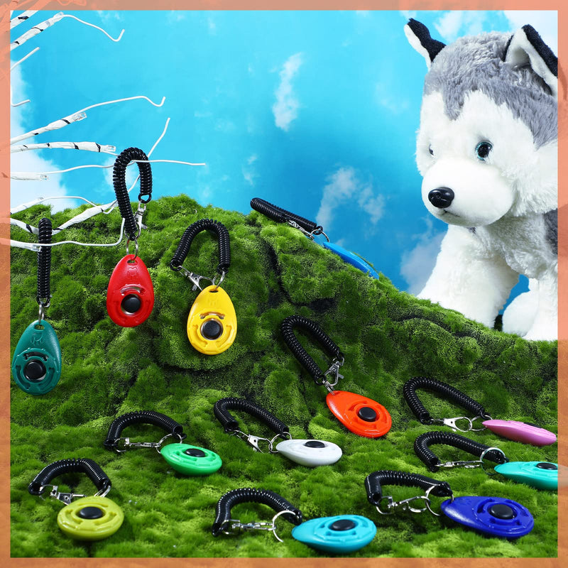 30 Pcs Dog Training Clicker Pet Training Clicker with Wrist Strap Dog Clicker Cat Clicker Pet Clicker Bird Clicker Puppy Training Supplies for Dogs Cats Horses Birds Behavioral Training Accessories