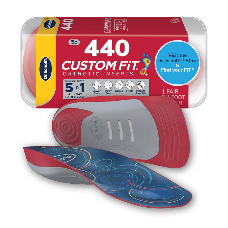 Dr. Scholl’s Custom Fit Orthotics 3/4 Length Arch Support Shoe Inserts - Plantar Fasciitis Relief Insoles for Men and Women, Immediate All-Day Total Lower Body Pain Relief, FSA HSA Eligible, CF440 - BeesActive Australia