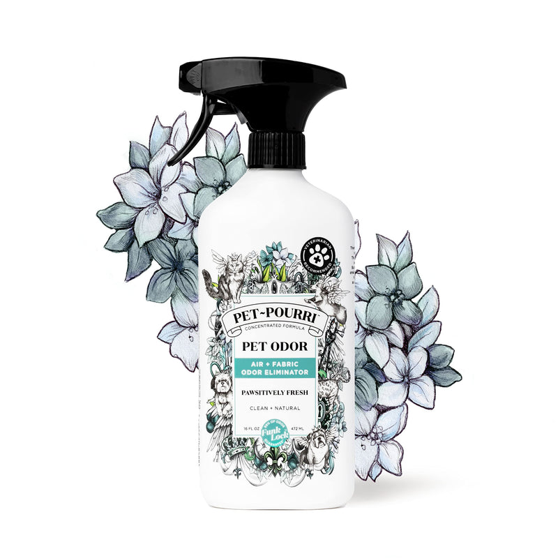Pet-Pourri Pet Odor Air + Fabric Odor Freshener Spray, Pawsitively Fresh, 16 Fl Oz - BeesActive Australia