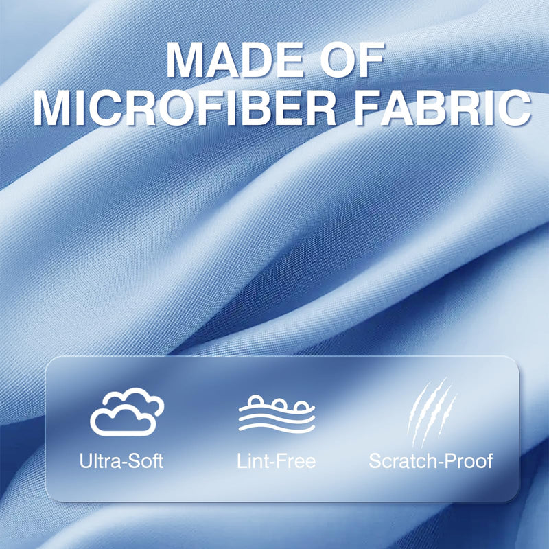 60-Pack Microfiber Cleaning Cloths for Glasses, 6x7 Inch Premium Lens Cleaning Cloth for Screens, Cameras, Eyeglasses, Cell Phone, LCD TV ScreensÔºåBlackÔºåGrey and Light Blue BlackÔºågreyÔºåblue