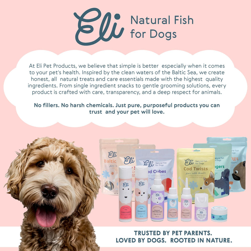 Eli Natural Eye Cleaner for Dogs and Cats – Made with Natural Origin Ingredients, Gently removes Tear Stains, Dirt, and buildup, Fragrance-Free and allergen-Free Formula, Safe Daily Care – 3.38 oz