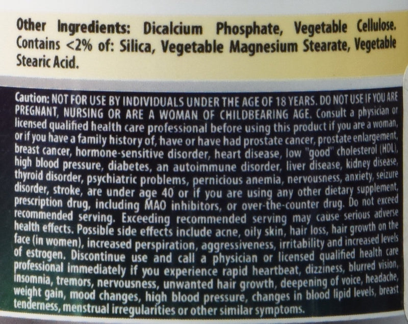 Amazing Formulas DHEA 100 Mg per Serving | 120 Tablets Supplement | (Dehydroepiandrosterone) | Non-GMO | Gluten-Free | Made in USA 1 Pack | 120 Count
