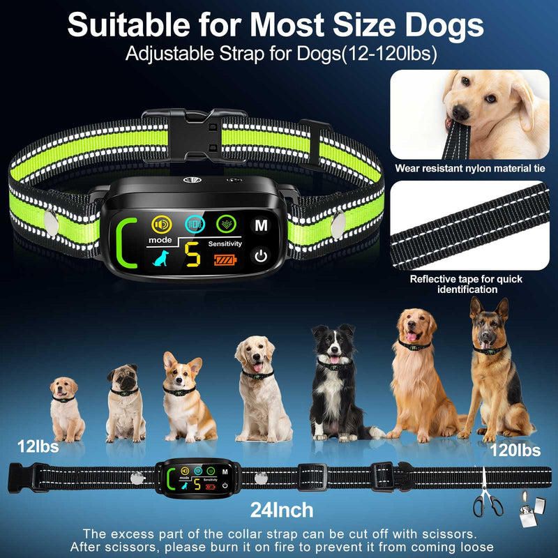 Citronella Bark Collar [1* Spray Refill] Anti Barking Training Collar, Citronella Dog Collar with 5 Adjustable Sensitivity Beep/Vibration/Spray Bark Collar for L/M/S Spray Dog Training Collar - BeesActive Australia