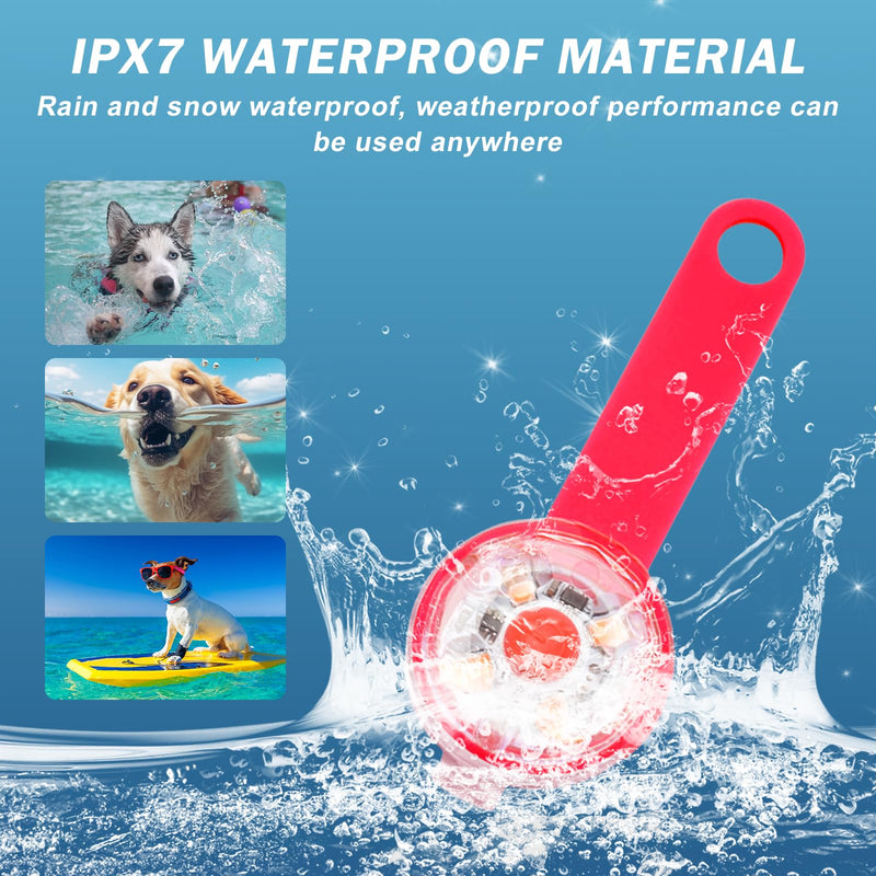 Pack of 4 safety pet lights, Sporgo LED flashing light for dogs, cats, USB rechargeable safety light, LED light pendant dog, waterproof pet lights with 3 flashing modes - BeesActive Australia