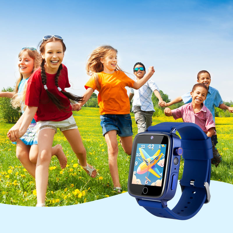 ZUODUN Kids Watch with Pedometer, Kids Watch Boys with 26 Puzzle Games and Flashlight, Kid Watches Gift for 4 5 6 7 Year Old Boys, Toys for Ages 8-12 Pale Blue