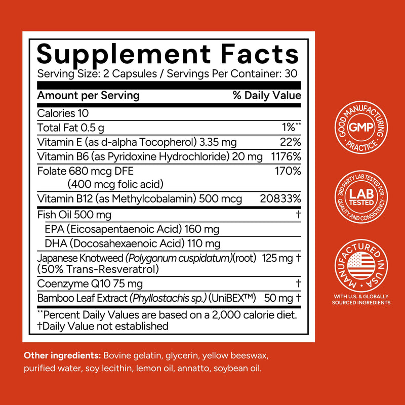 Univera Rhythmatix, Cardiovascular Health, Blood Circulation, Supports Healthy Vein Structure, Omega-3, Coenzyme Q10, Vitamin B6 & B12, 60 softgels (30-Day Supply)