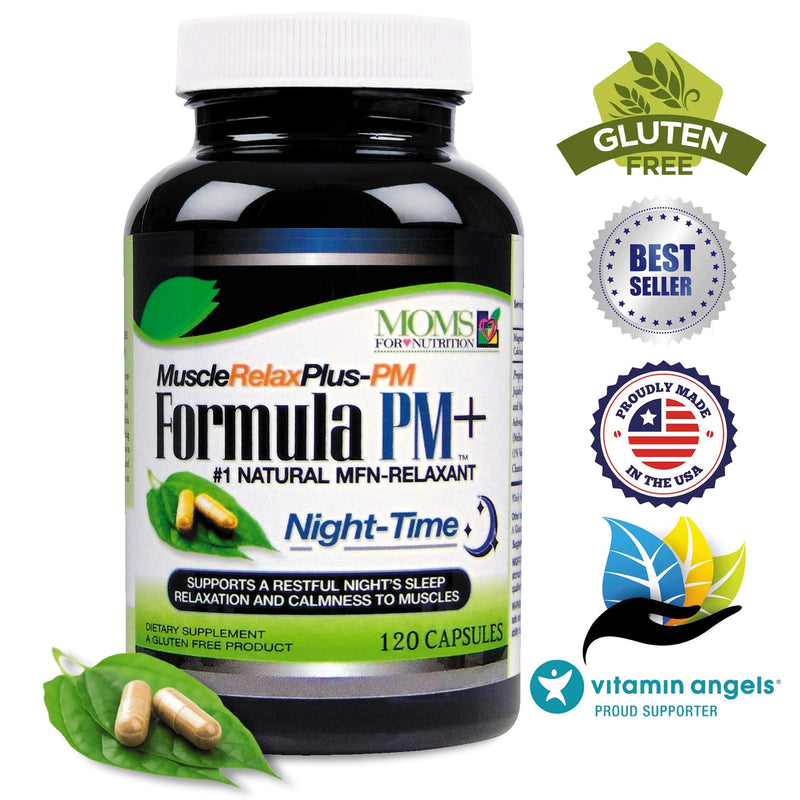 All Natural Muscle Relax Formula PM Plus - Over 1,150 Milligram Support - Night-Time Relaxer - Maximum Strength Natural Relaxant - Capsules (120 Count) 120 Count (Pack of 1)
