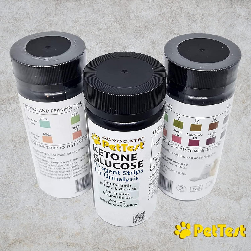 Pet Urine Test Strips Ketone Glucose Strips for Dogs and Cats Urinalysis (50 Strips) Monitoring and Avoid UTI by Advocate Pettest - BeesActive Australia