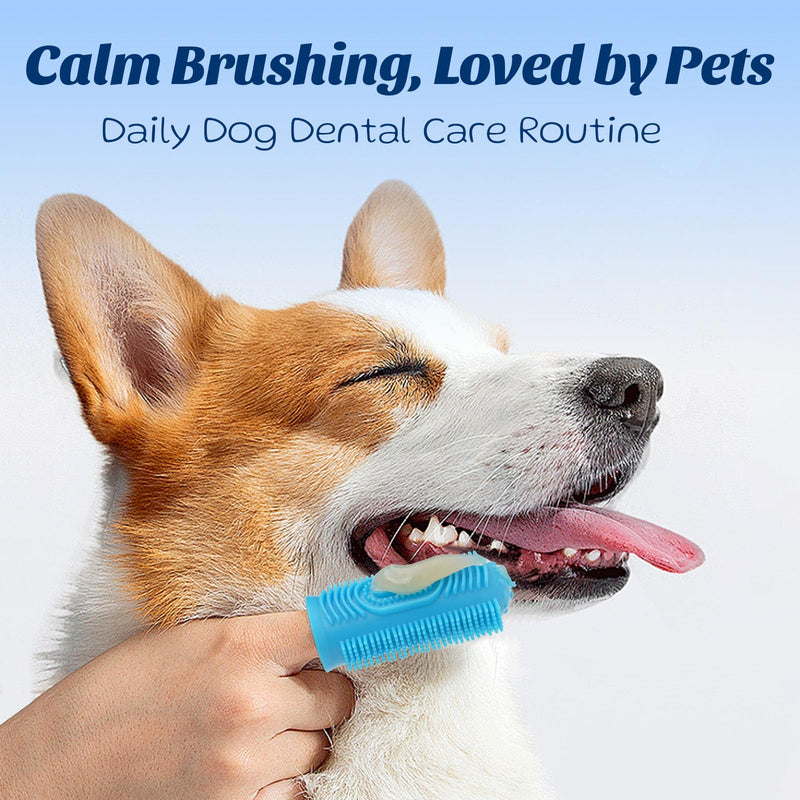 Dog Toothpaste with Toothbrush Kit - Coconut Chicken Flavor Pet Dental Care, Plaque Tartar Remover, Fresh Breath, Easy Brushing No Resistance for Dogs Cats, 2.1oz