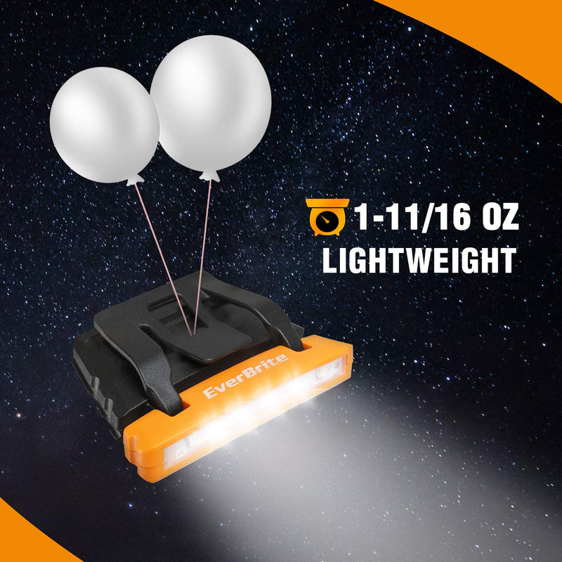 EverBrite 2 Pack Rechargeable Hat Light + Rechargeable Pen Light, 4 Lighting Modes, Zoomable