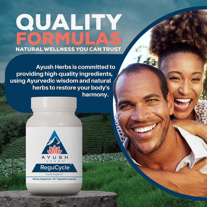 Ayush Herbs Regu-Cycle, Hormone Balance for Women, 60 Servings | Hormonal Support, Period Support & Relief, Reproductive Health, Regulate Menstrual Cycle, Ovarian Supplement