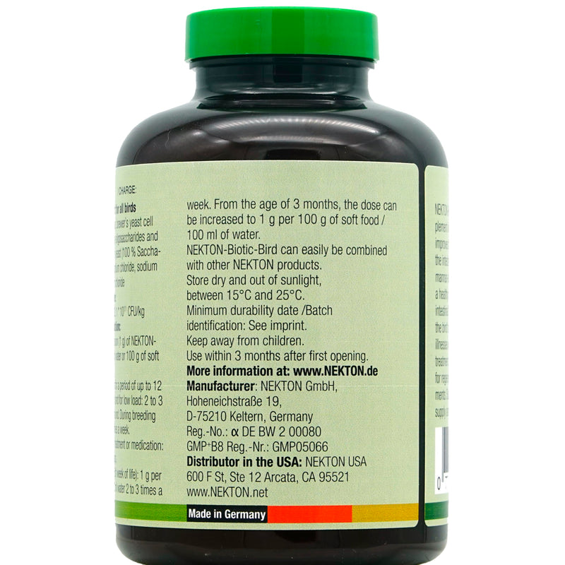 Nekton-Biotic-Bird Probiotic for Birds 250g, (9oz) 8.8 Ounce (Pack of 1)