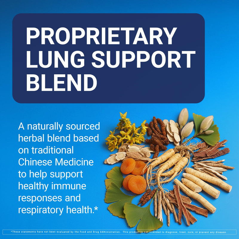 U.S. Doctors' Clinical Lung & Respiratory Support Supplement- 60 Capsules | 12 Chinese herbs, vitamins A and C, magnesium, zinc to support respiratory and immune health for breathing comfort.*