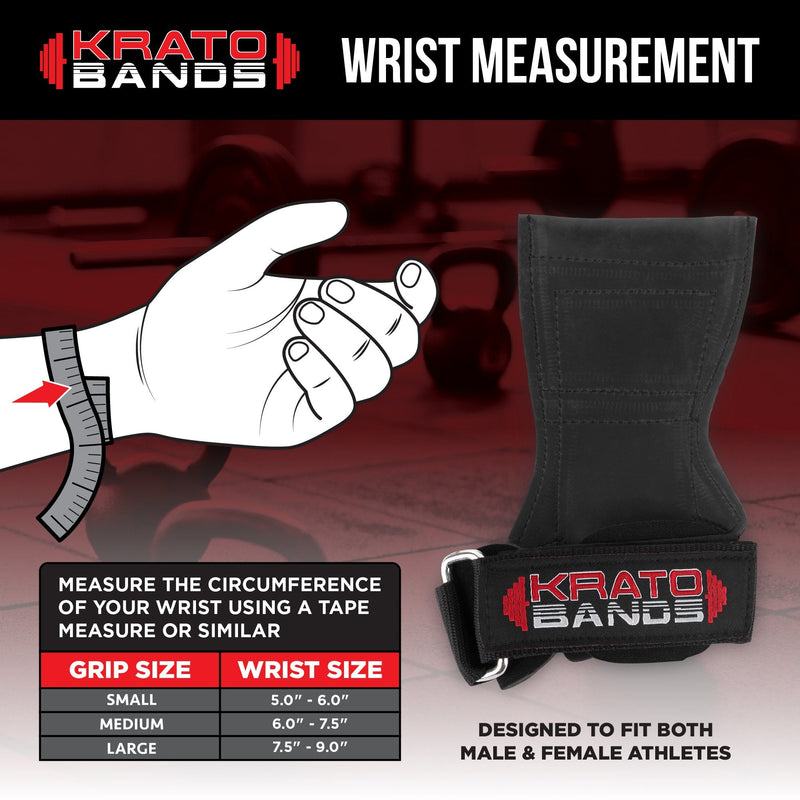 Krato Kevlar Lined Versatile Lifting Straps | Grips Bands Black Small