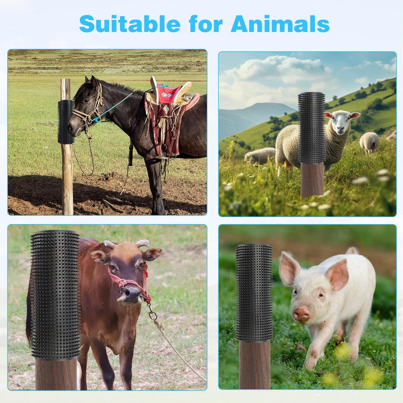 2 pcs Horse Cattle Scratchers, Horse Scratching Post, Super Soft Massage Brush Kit for Equine Bovine, Scratching Itch Relief Pad for Small Farm Animal Goat Sheep Cow Dog - BeesActive Australia