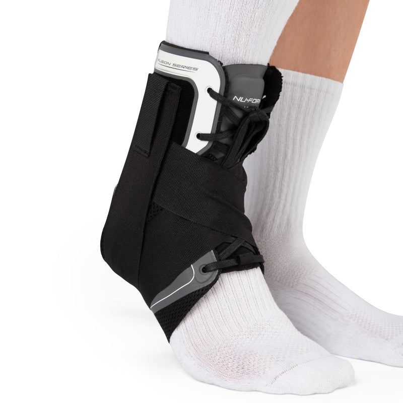 Ovation Medical Nu-Form Ankle Brace - Premium, Low Profile Ankle Stabilizer and Ankle Compression Brace - Breathable Ankle Brace for Sports, Ankle Sprains, Injury Recovery Support, & More (Small) Small