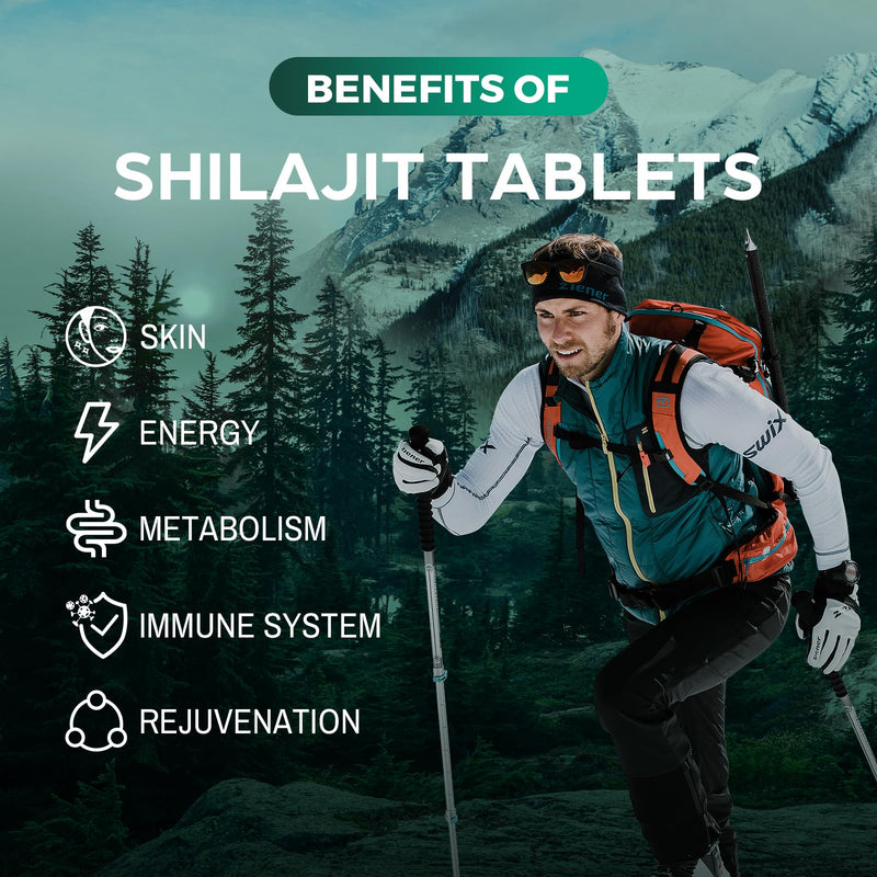 30,000 MG Shilajit Tablets, Shilajit Himalayan Organic, with Fulvic Acid & 85+ Trace Minerals, More Effective Than Shilajit Resin & Capsules, Shilajit for Men & Women, with Lab Test. 60 Count. 60 Count (Pack of 1) - BeesActive Australia