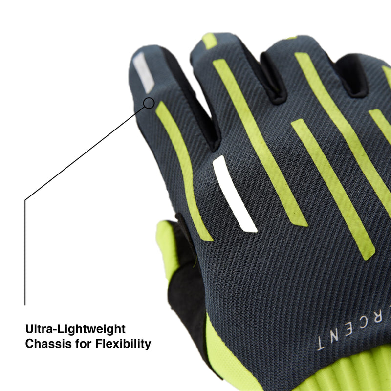 100% Sling Short Finger Mountain Biking Gloves - Lightweight Fingerless MTB Off Road Cycling Gloves Black Small