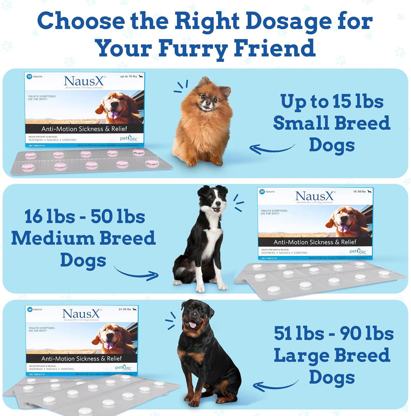 Anti-Motion Sickness & Relief for Dogs, MEDIUM 16 - 50lbs Medium Breed Dogs - BeesActive Australia