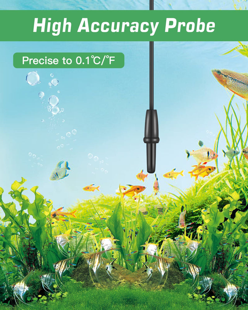 Zacro 2 Pack Digital Aquarium Thermometer, Fish Tank Thermometer, Water Thermometer with Large LCD Display,Reptile Thermometer for Fish Tank Water Terrarium 2 Packs - BeesActive Australia