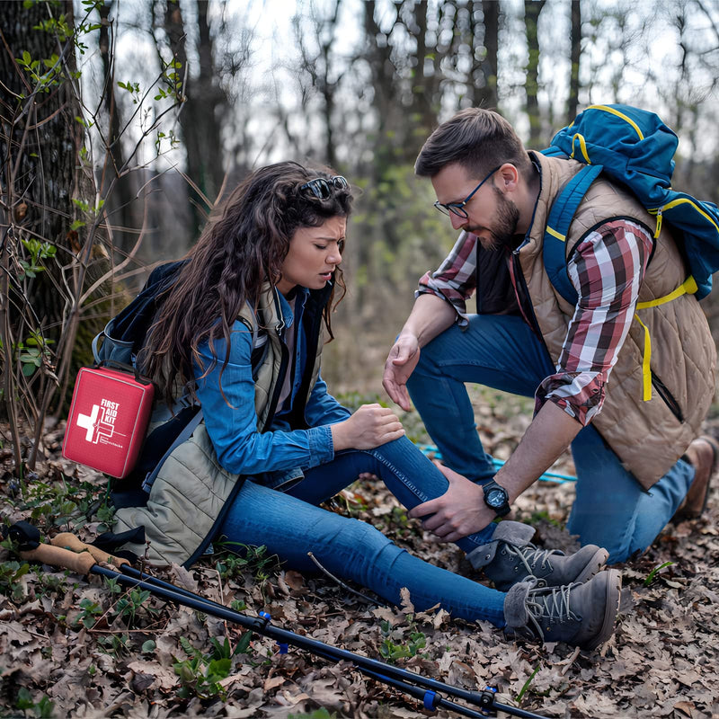 [New Upgrade] Professional First Aid Kits First Aid Trauma Kit with Labelled Compartments Molle System for Home Car, Hiking, Backpacking, Camping, Traveling, and Cycling - BeesActive Australia