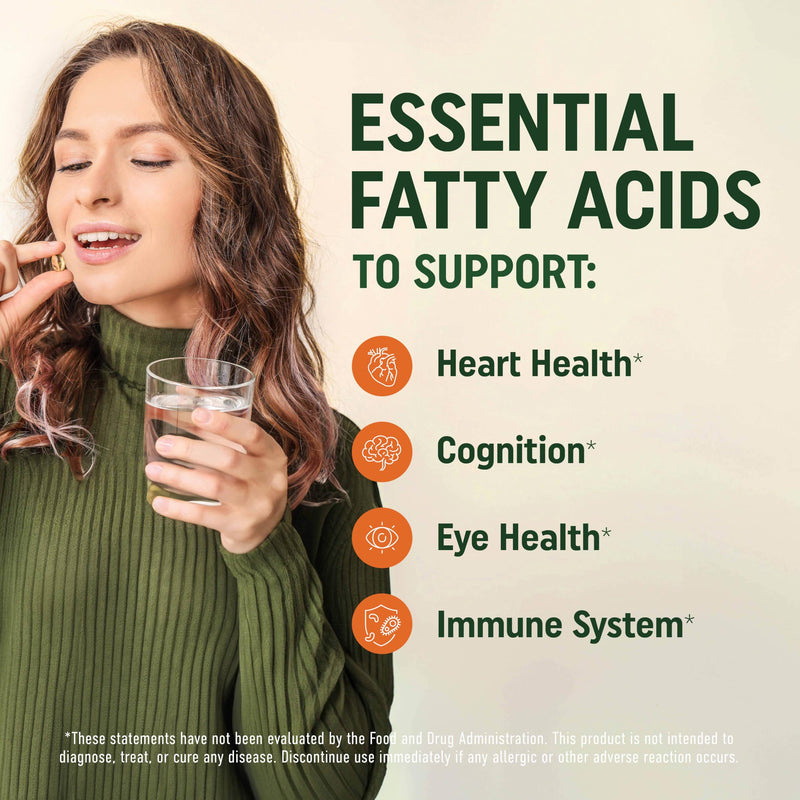 Vegan Omega 3 Algae Oil | Plant Based DHA EPA | Sustainably Sourced, No Carrageenan, Non GMO | Heart, Brain, and Eye Health | Fish Oil Alternative | Algae Omega 3 Supplement | 60 Softgel Capsules 60 Capsules - BeesActive Australia