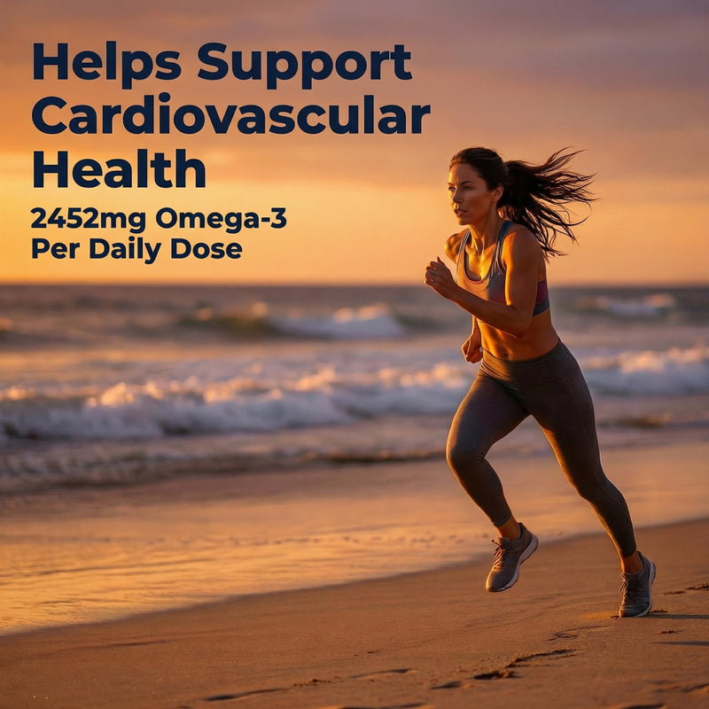 AQUAOMEGA 3X Extra Strength Omega-3 Fish Oil for Heart, Brain & Immune Support, 1636mg EPA, 544mg DHA + Vitamin D3, Full Natural Triglyceride Form, Wild Caught, IFOS 5-Star Certified (120 Softgels) 120 Count (Pack of 1)