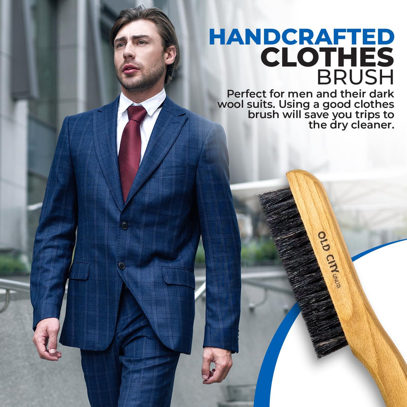 Clothes Brush Garment Brush-USA-Lint Brushes for Clothes, Lint Remover for Clothes 100% Boar Bristle Men's Wool Suit Brush, Suede, Furniture and Upholstery, Hat Brush - BeesActive Australia