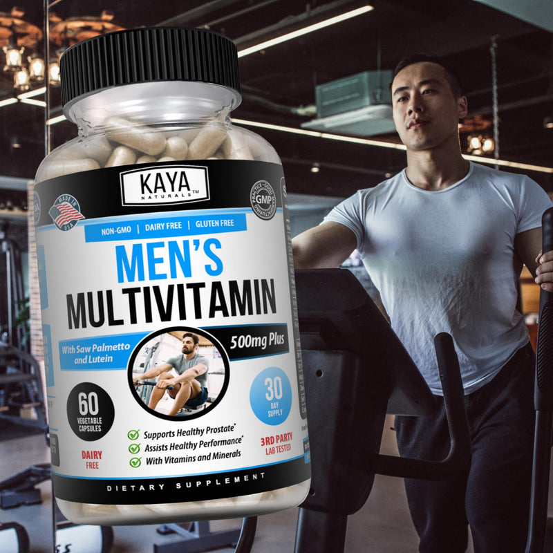 Kaya Naturals Multivitamin for Men - Men's Prostate Multivitamin - Multi Mineral Daily Supplement - Pills for Men - Supports Healthy Prostate - Vitaminas para Hombres - 60 Veggie Capsules (Pack of 2) 60 Count (Pack of 2)
