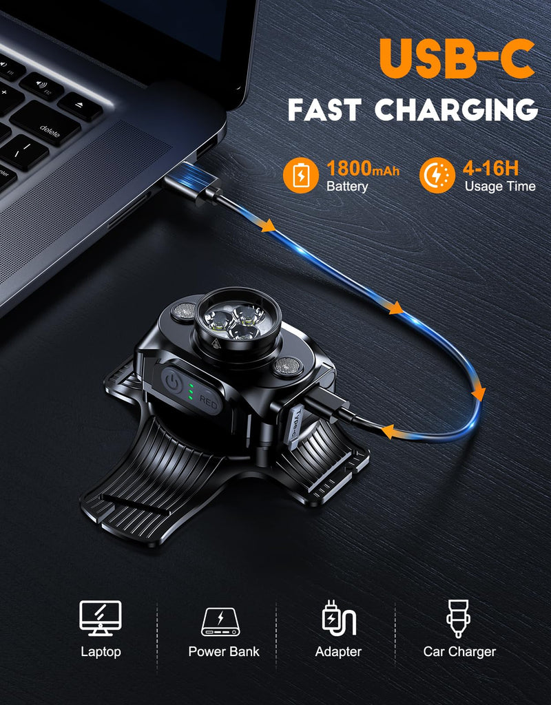 Running Lights for Runners, 500 Lumens Run Light with 360° Reflective Straps, IPX4 Waterproof & USB Rechargeable, 45° Adjustable Chest Running Light Vest for Night Walking, 4-16h Use Time - BeesActive Australia