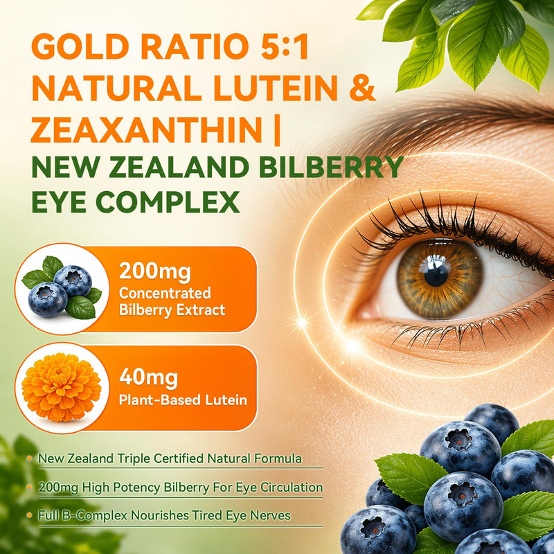 Lutein 40mg & Zeaxanthin 8mg Eye Health for Men and Women,90 Softgels