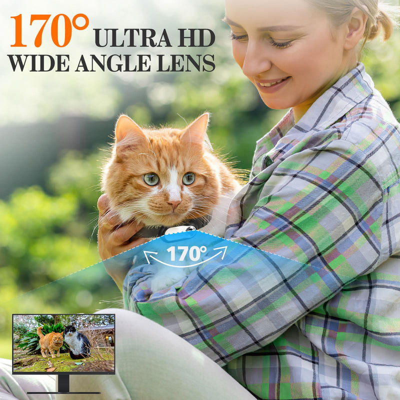 HD 1080P Dog Tracker Collar, No WiFi Needed Cat Collars Camera Sport/Action Camera with Video Records, Mini Body Cam Indoor/Outdoor Wireless Collar Pet Supplies/Stuff Designed for Dogs Birthday Gift - BeesActive Australia