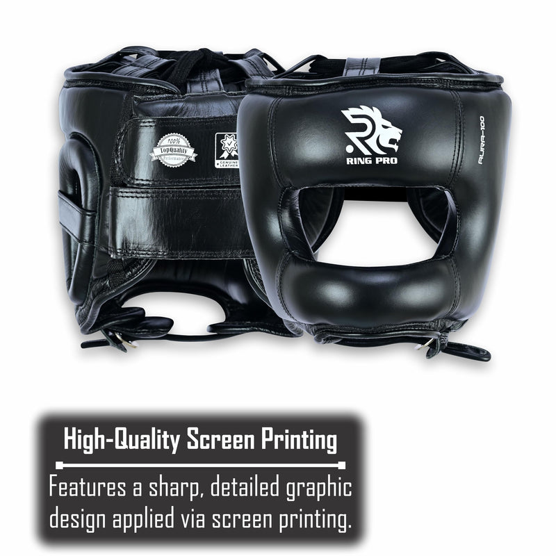 Boxing Headgear for Men and Women Leather Sparring Head Gear for Boxing MMA Muay Thai Kickboxing and Martial Arts Training Black Medium - BeesActive Australia