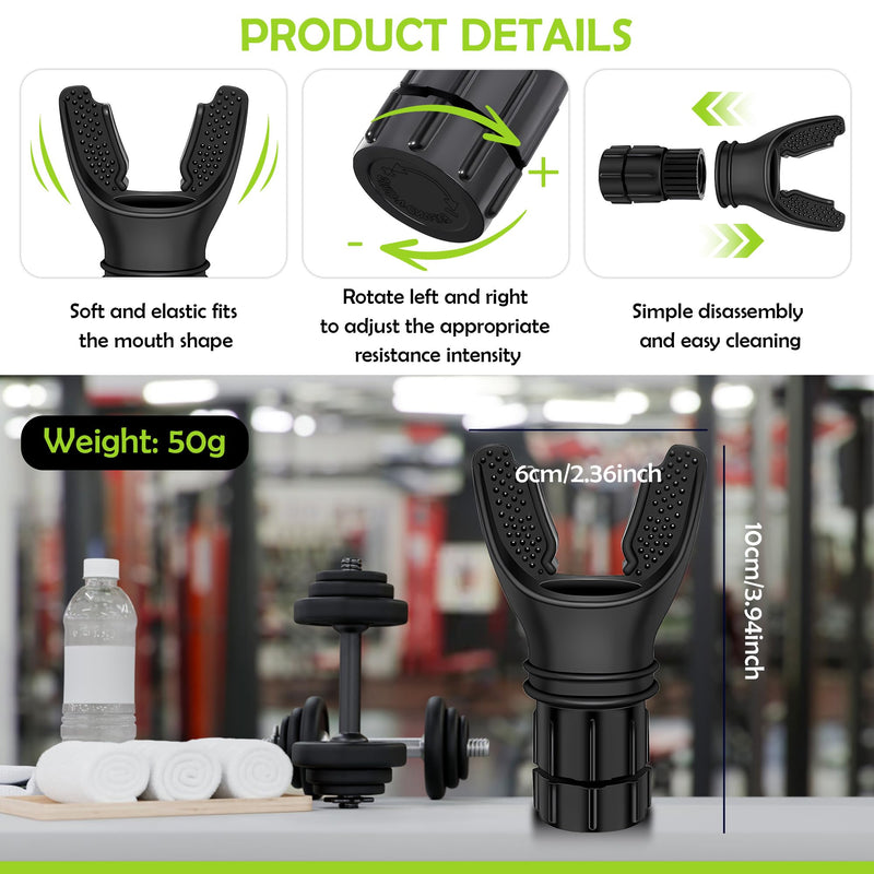Portable Muscle Trainer, Exercise Trainer with Resistance Adjustable, Exercise Device with Variable Settings, Easy to Clean and Use, Present for Exerciser, Black/Clear - BeesActive Australia