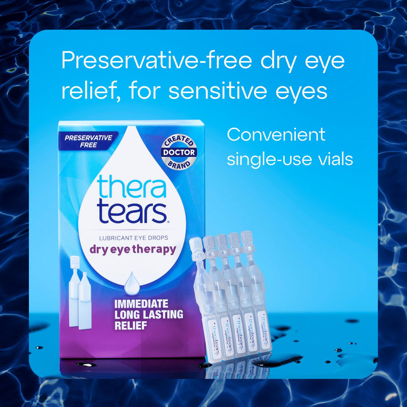 TheraTears Dry Eye Therapy Eye Drops for Dry Eyes, Preservative Free, 30 Vials, 2 Pack 30 Count (Pack of 2) - BeesActive Australia