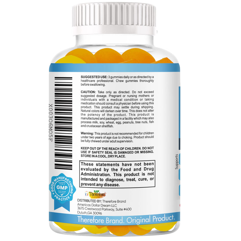 B.First Brain Focus Gummies for Kids & Teens, Omega 3 for Kids DHA Supplement, Chewable Brain Vitamins for Memory & Concentration, Focus Gummies for Children, Plant Based, Non-GMO, 60 Count