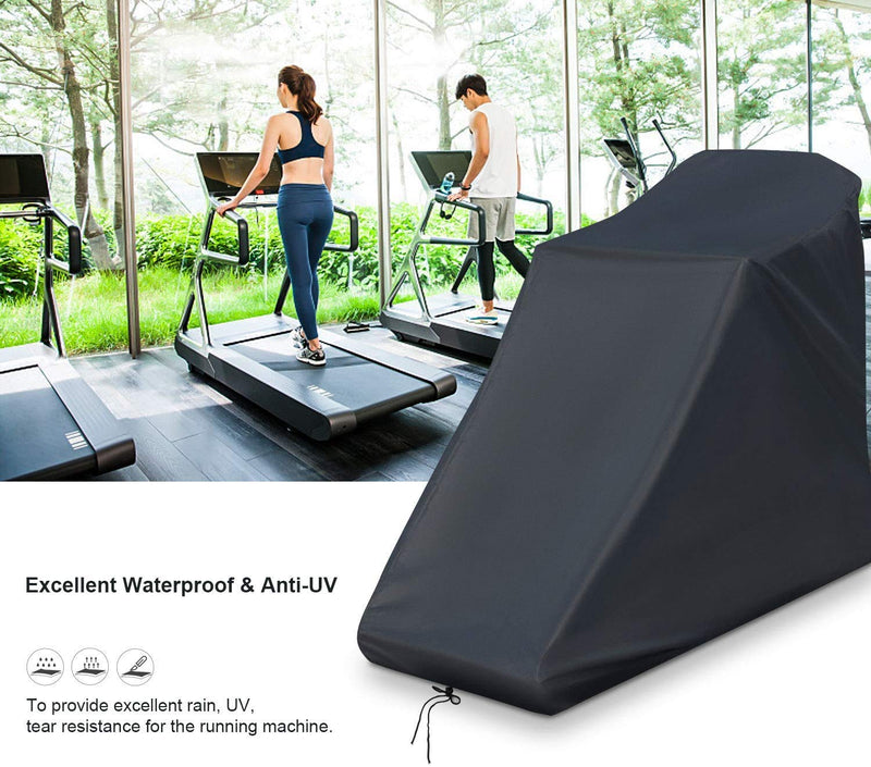 POMER Large Treadmill Cover, 78in Dustproof and Waterproof Non-Folding Running Machine Protective Cover for Home Running Equipment Use