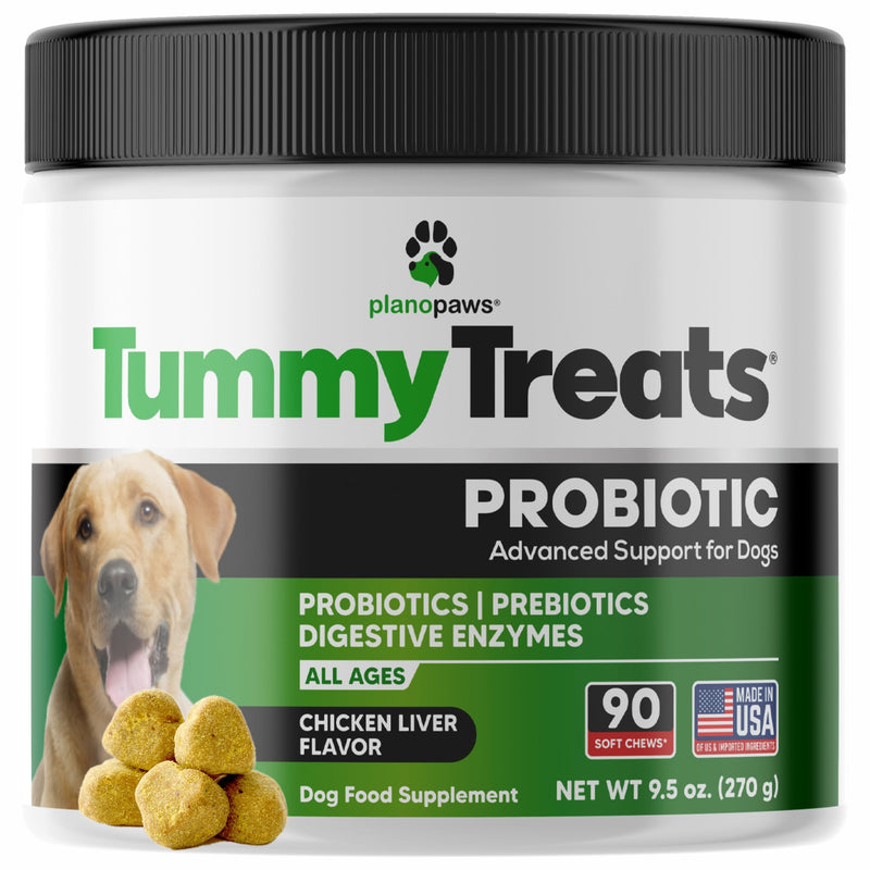 Probiotics for Dogs – Digestive Health Chews with Prebiotics & Enzymes | Dog Probiotic Supplement for Gut, Diarrhea Relief, Gas & Allergy Support – Chicken Flavor Soft Chews 90 Count