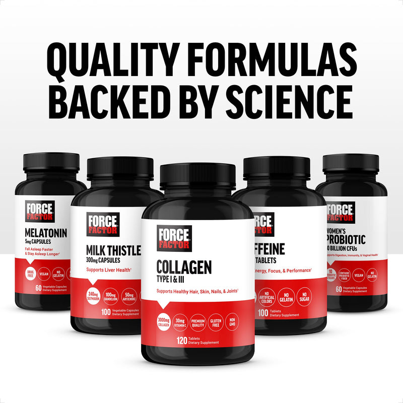 Force Factor Vitamin B Complex to Support Energy, Vitality & Heart Health | Includes Vitamin B1, Vitamin B2, Vitamin B3, Vitamin B6, Vitamin B12, and More, Vegan, Non-GMO, 60 Vegetable Capsules