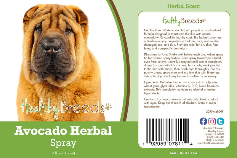 Healthy Breeds Chinese Shar Pei Avocado Herbal Spray 17 oz