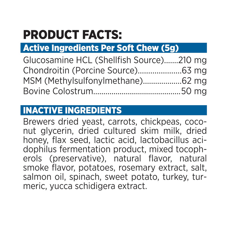 NutriSource AmpliFull Turkey Flavor Mobility Soft Chews for Dogs, Daily Joint Health Supplement with Glucosamine & Chondroitin for Flexibility & Comfort, 70 Chews (1 Pack) Mobility - Turkey