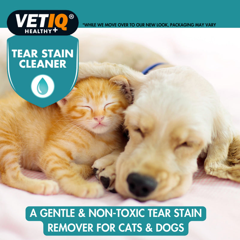 VETIQ Tear Stain Remover For Cats 3+ Months & Dogs 2+ Months, Safe & Gentle Solution to Remove Stubborn Tears & Saliva Stains Around Eyes & Mouth, 100 ml (Pack of 1) Tear Stain remover 100ml